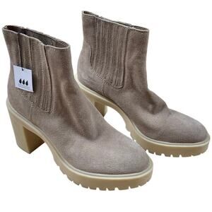 Dolce Vita Caster H2O Water Repellent Suede Lug Sole Platform Chelsea Sz 10 NEW